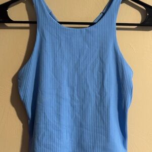 All in Motion Blue Ribbed Sleeveless Sports Bra